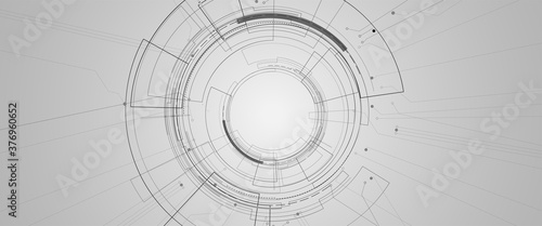 Abstract tech background. Futuristic technology interface