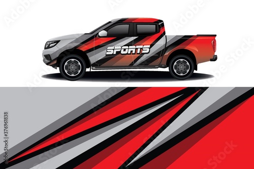 Sports car wrapping decal design