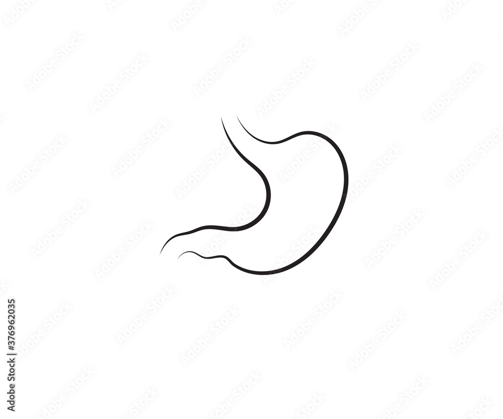 Digestive, organ, stomach icon. Vector illustration, flat design. Digestive, organ, stomach icon. Vector illustration, flat design.