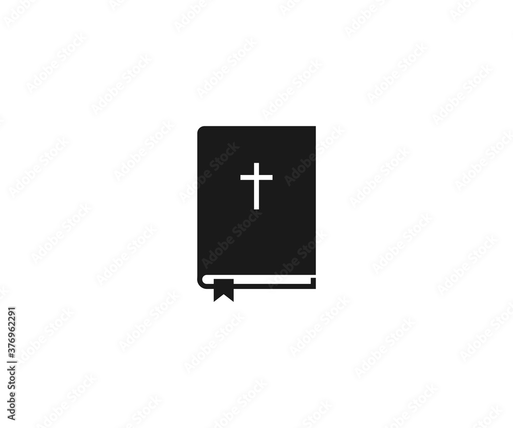 Bible, book, cross icon. Vector illustration, flat design. Bible, book, cross icon. Vector illustration, flat design.
