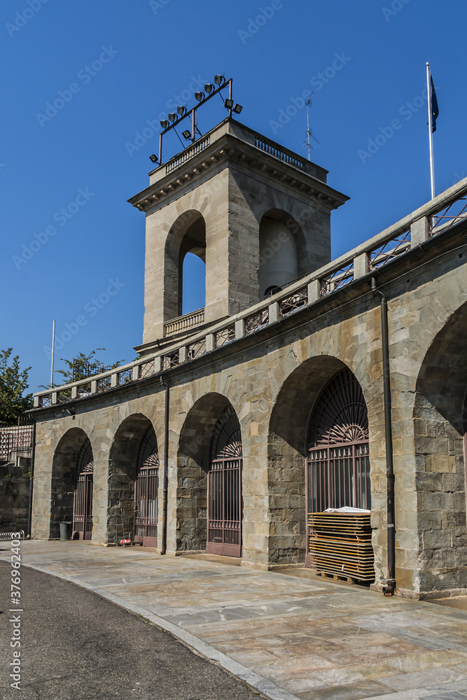 Fototapeta premium Arena Civica (or Arena Gianni Brera) - multi-purpose stadium in Milan, Italy, which was opened in 1807. One of the city’s main examples of neoclassical architecture.