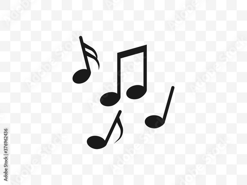 Audio, music note, notes icon. Vector illustration, flat design.