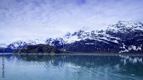 Cruise ship sailing in Glacier Bay National Park  Alaska