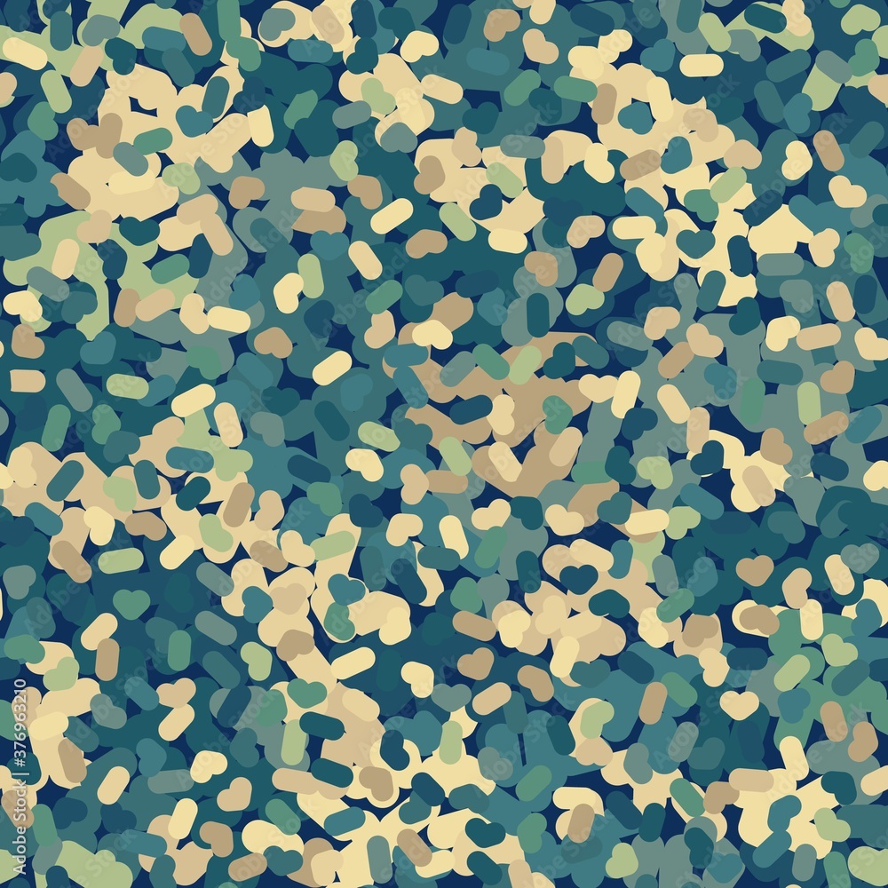 Fototapeta premium Flecktarn camouflage seamless pattern background. Vector illustration.