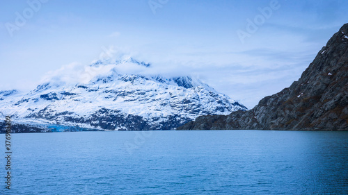 Cruise ship sailing in Glacier Bay National Park  Alaska