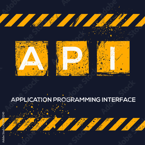 API mean (application programming interface),Vector illustration.