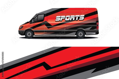 Sports car wrapping decal design