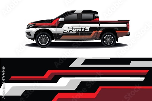 Sports car wrapping decal design