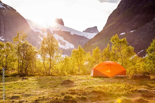 Camp in the mountains, Norway