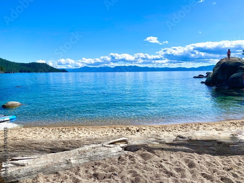 tropical island in the sea photo