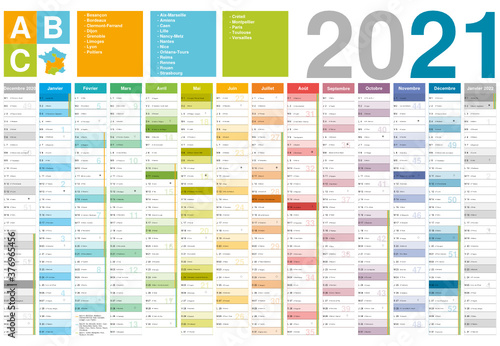 calendrier 2021 650x450mm 14 mois avec vacances scolaires officielles 2021 2022 entièrement modifiable via calques et texte arial