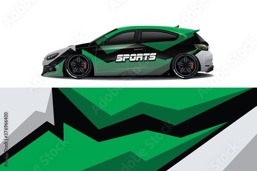 Sports car wrapping decal design