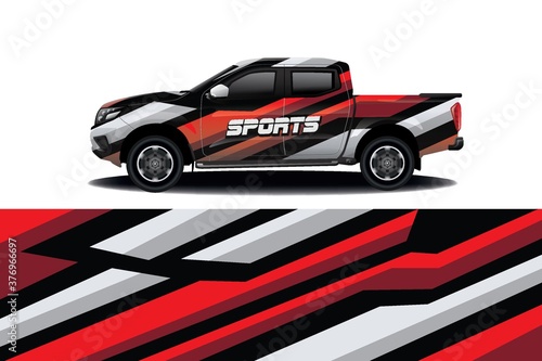 Sports car wrapping decal design