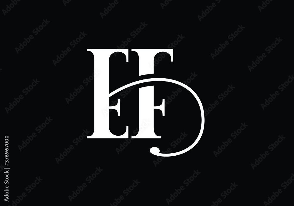 Initial Monogram Letter E F Logo Design Vector Template. E F Letter Logo Design Initial Monogram Letter E F Logo Design Vector Template. E F Letter Logo Design