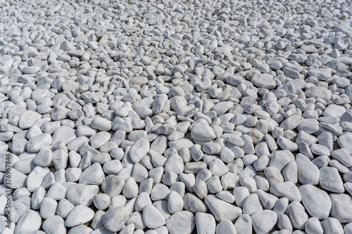 White decorative round stones, Background and texture