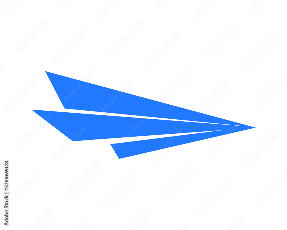 paper plane isolated on white icon symbol of sending something paper plane isolated on white icon symbol of sending something