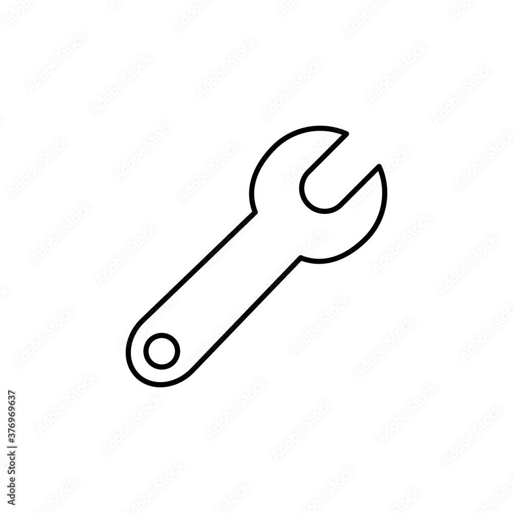 wrench, repair, tool vector illustration