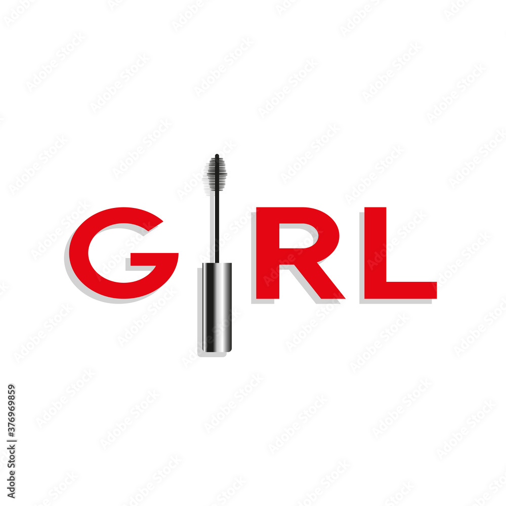 T-shirt print with the stylized word T-shirt print with the stylized word