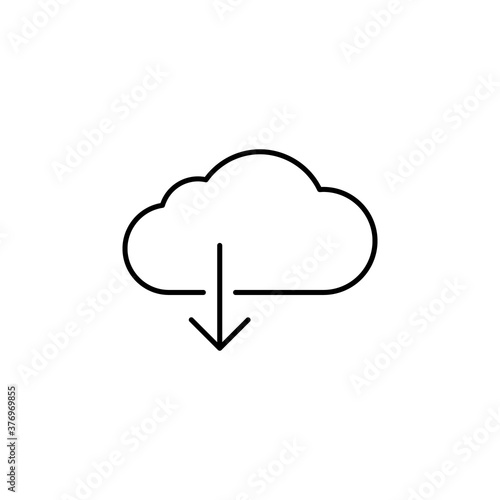 Download, cloud, storage, arrow vector icon