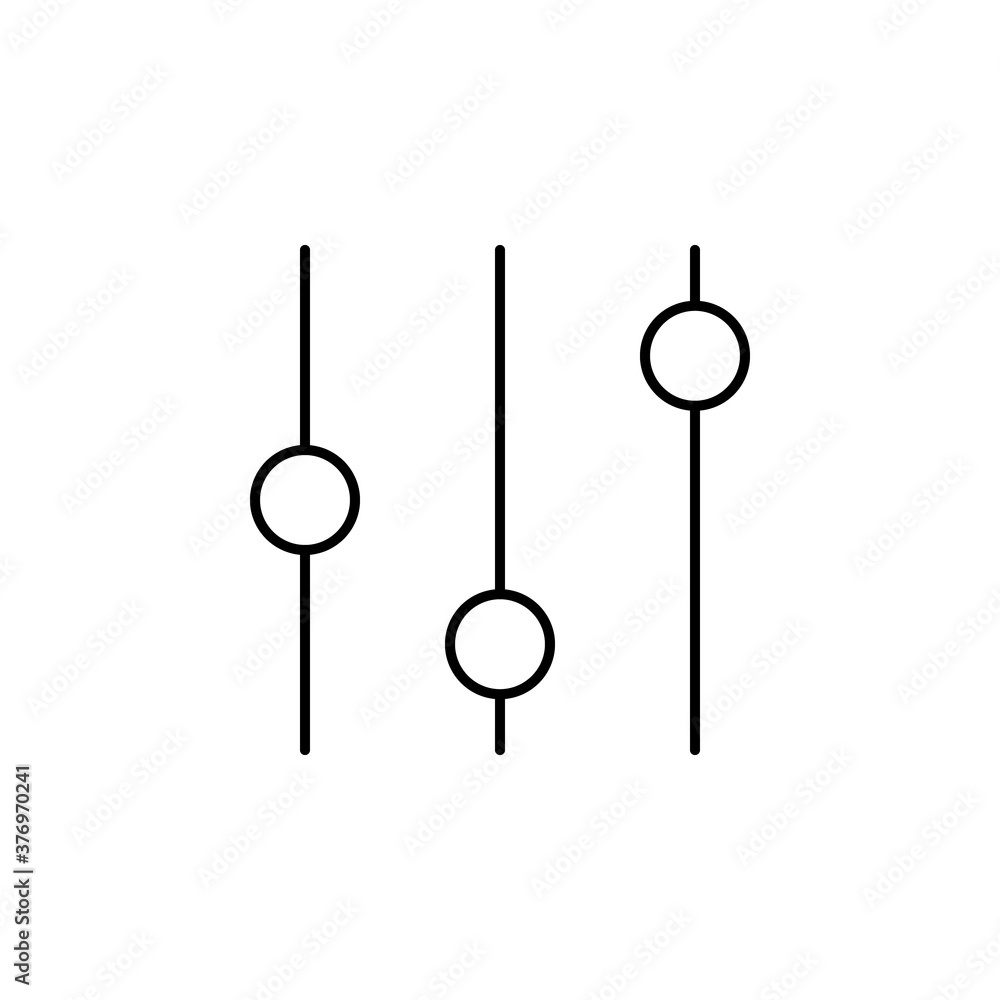 Equalizer, adjustment, settings vector icon Equalizer, adjustment, settings vector icon