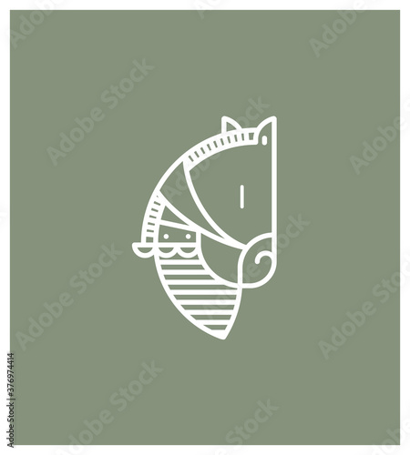 Collection of logos. Icons and symbols. Centre équestre. Poney club. Course hippique. Club d'équitation. Randonnée équestre. Champ de course