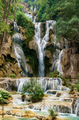 Tat Kuang Si  Wasserfall bei Luang Prabang in Laos.