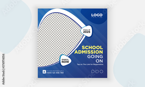 School admission social media post template