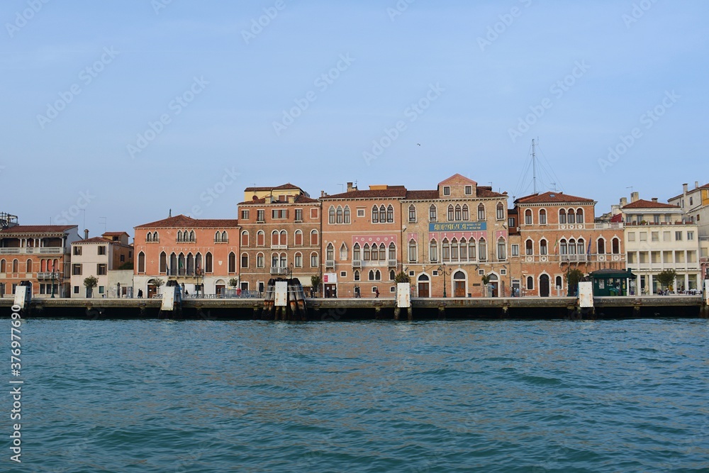 venetian buildings view architecture canal grande venice landscape from boat