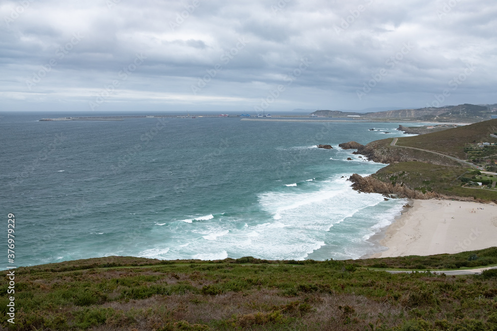 view of the puerto exterior de Coruña in atlantic ocean, Arteixo view of the puerto exterior de Coruña in atlantic ocean, Arteixo
