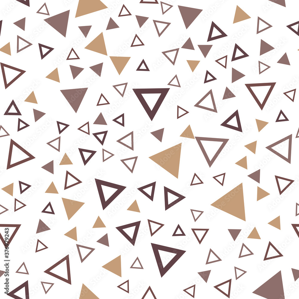 Seamless geometric pattern of repeating triangles of different sizes in beige tones. Vector EPS 10 Seamless geometric pattern of repeating triangles of different sizes in beige tones. Vector EPS 10