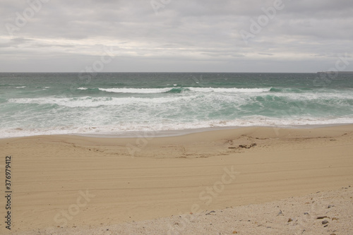 waves on the beach on the atlantic ocean, Arteixo, Galicia