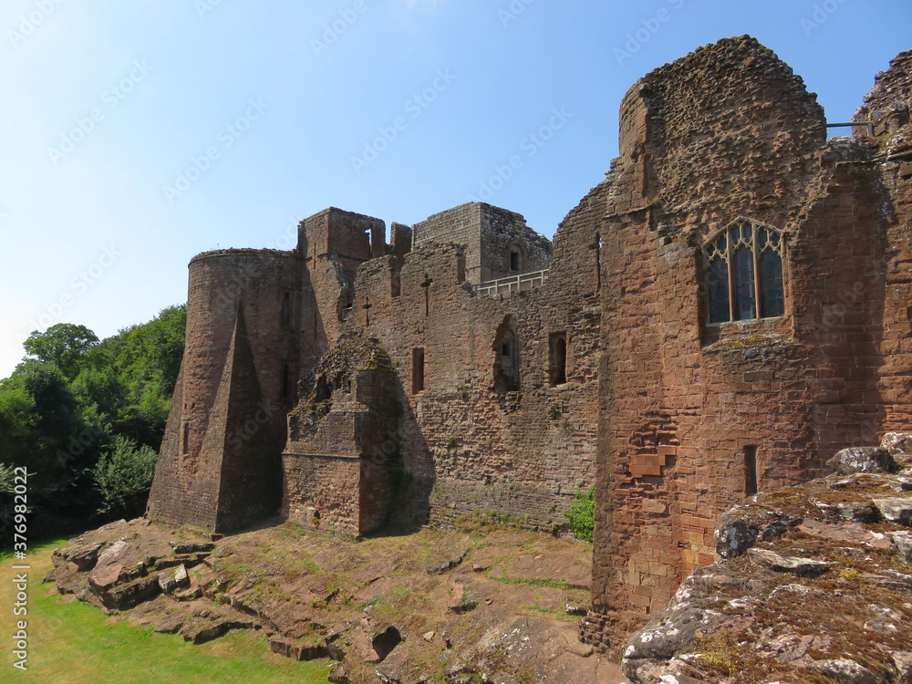 Medieval Goodrich Castle ruins, England