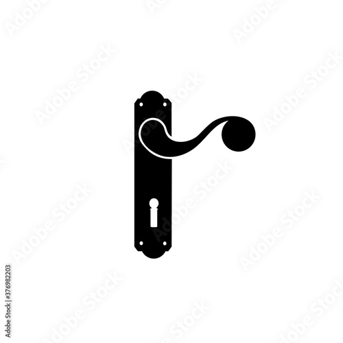 door-handle icon on white background. door handle icon in trendy flat style.