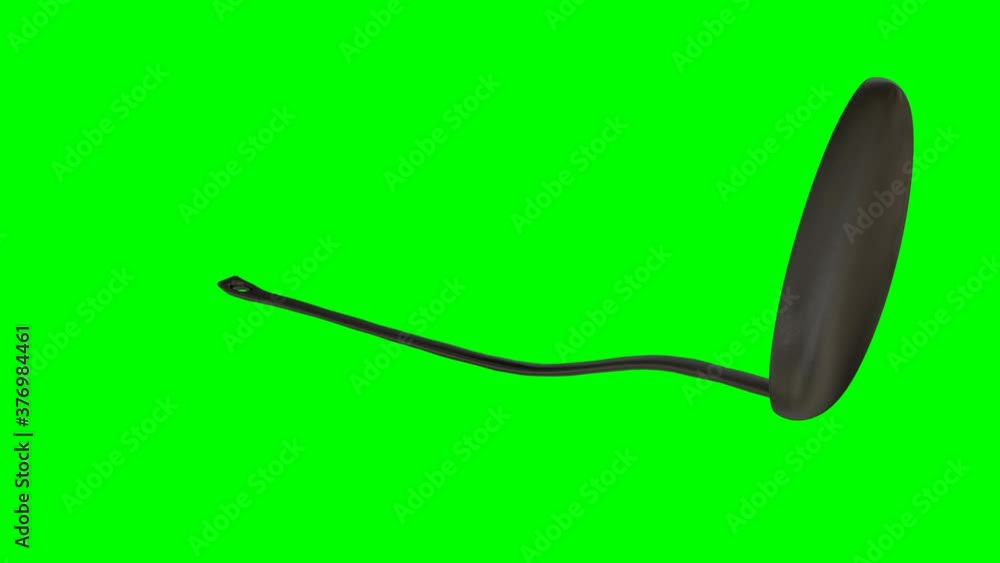 Animated rotating around cast iron round shallow kitchen stew ladle. Isolated and loop able on green background. Animated rotating around cast iron round shallow kitchen stew ladle. Isolated and loop able on green background.