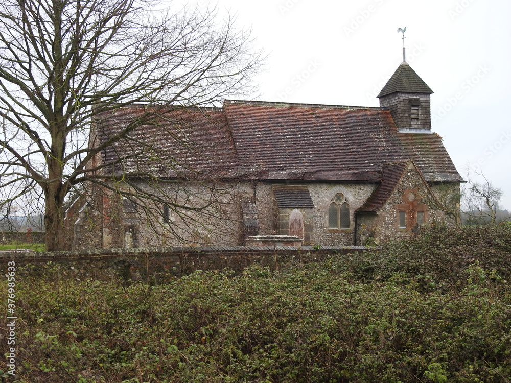 Old church with a cemetery Old church with a cemetery