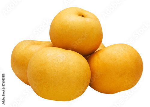 Asian pears on white background. 