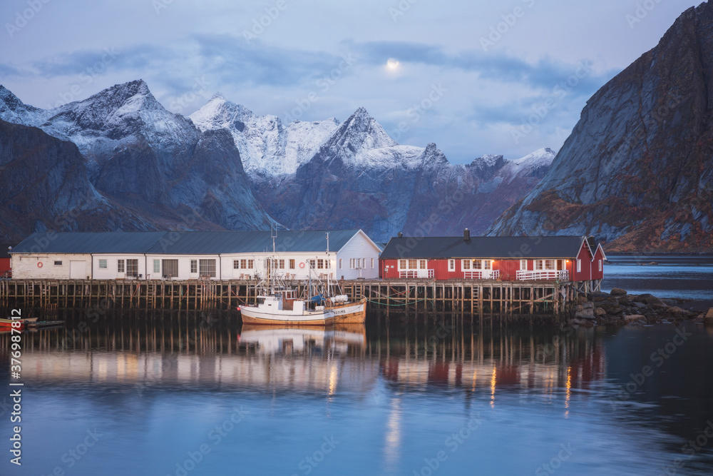 surroundings of the typical Norwegian village of Hamn√∏y surroundings of the typical Norwegian village of Hamn√∏y