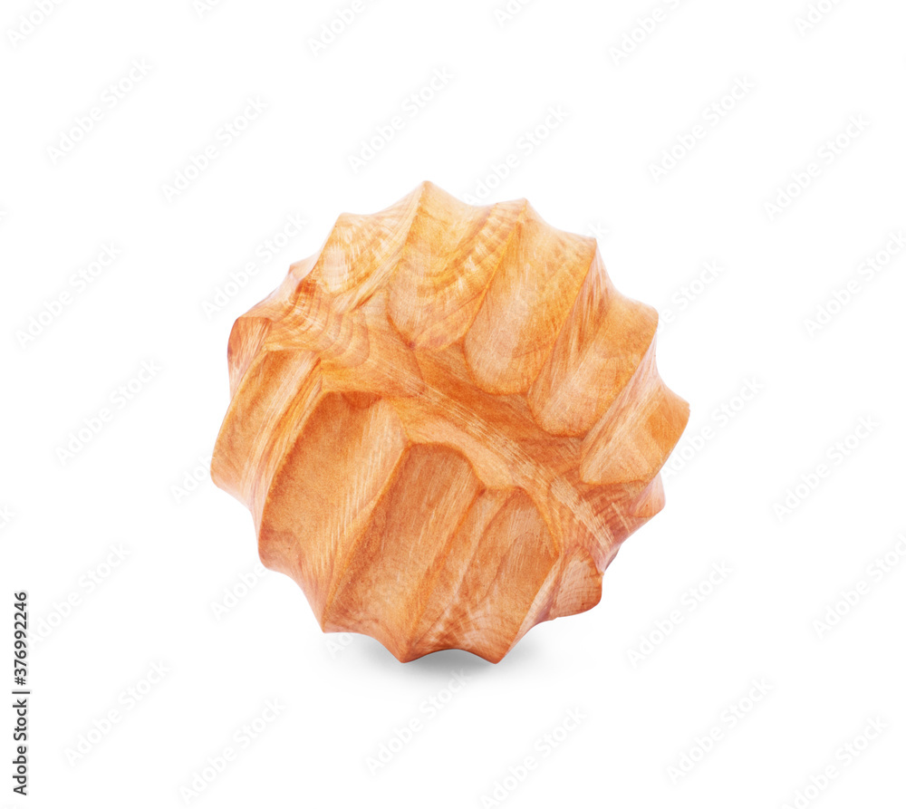 Wood object for corporal massage isolated on white Wood object for corporal massage isolated on white