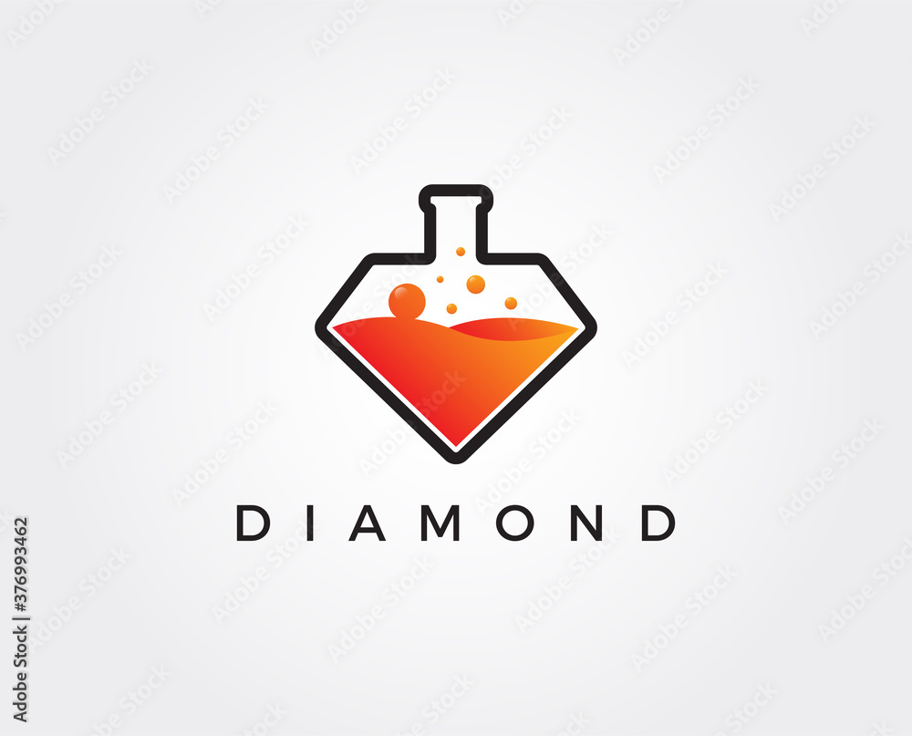 minimal diamond lab logo template - vector illustration minimal diamond lab logo template - vector illustration
