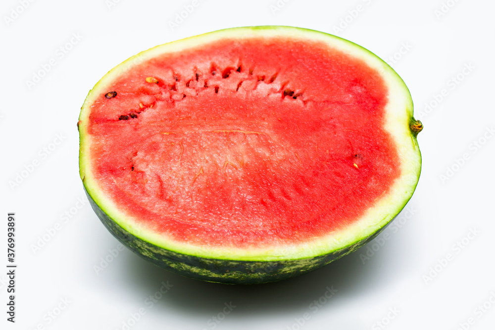 watermelon floor on a white background, side view watermelon floor on a white background, side view