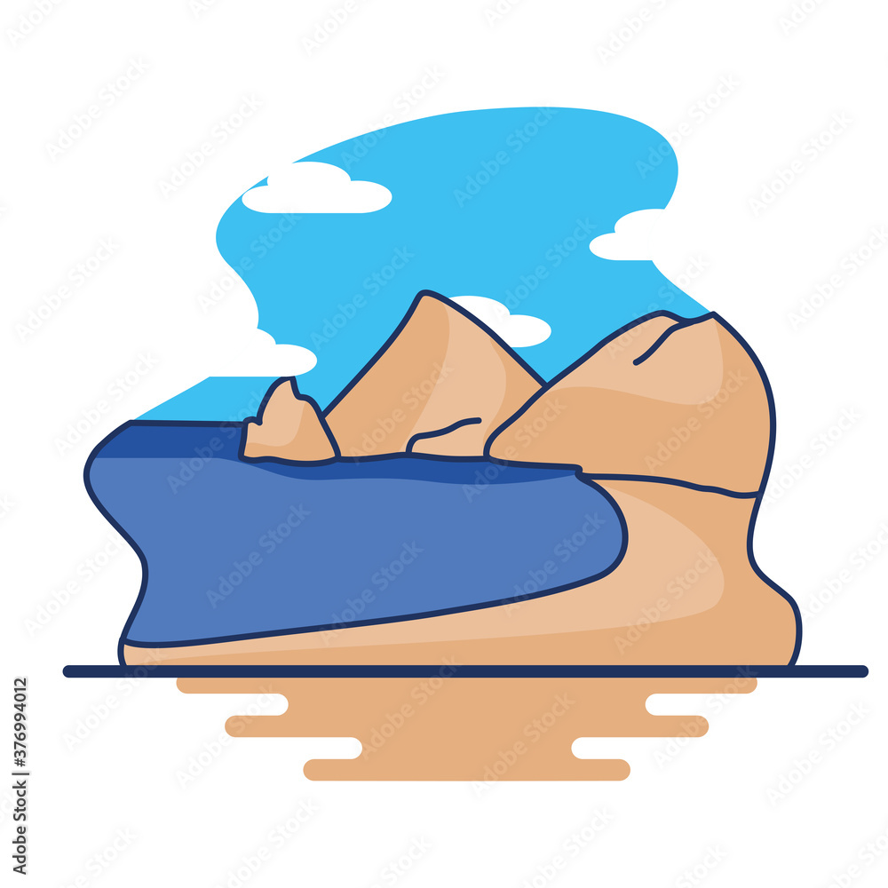 Obraz premium isolated guajira colombia travel sites icon -Vector