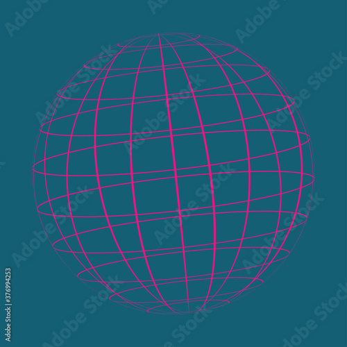 An abstract 3d pink sphere shape background image.