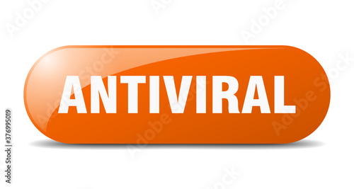 antiviral button. sticker. banner. rounded glass sign