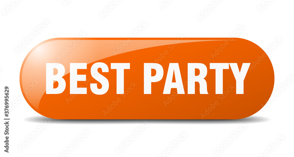 best party button. sticker. banner. rounded glass sign best party button. sticker. banner. rounded glass sign