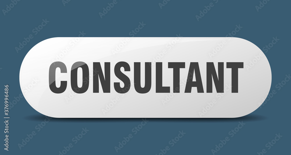 consultant button. sticker. banner. rounded glass sign
