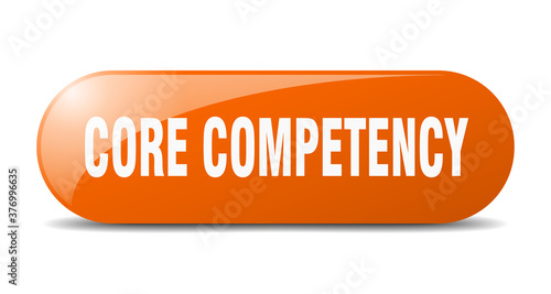 core competency button. sticker. banner. rounded glass sign