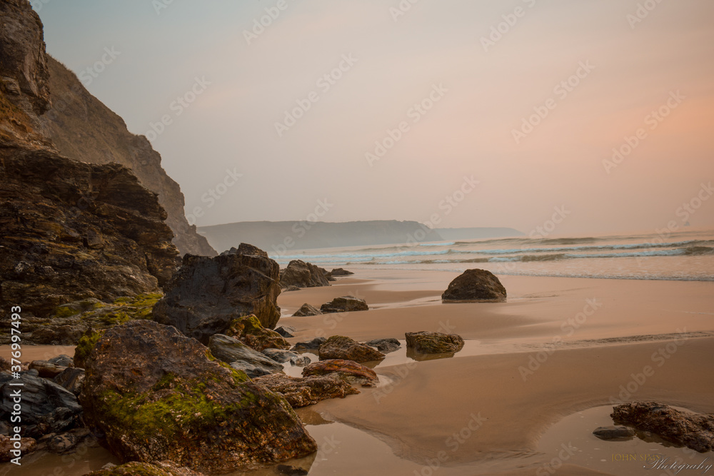 sunset on the beach