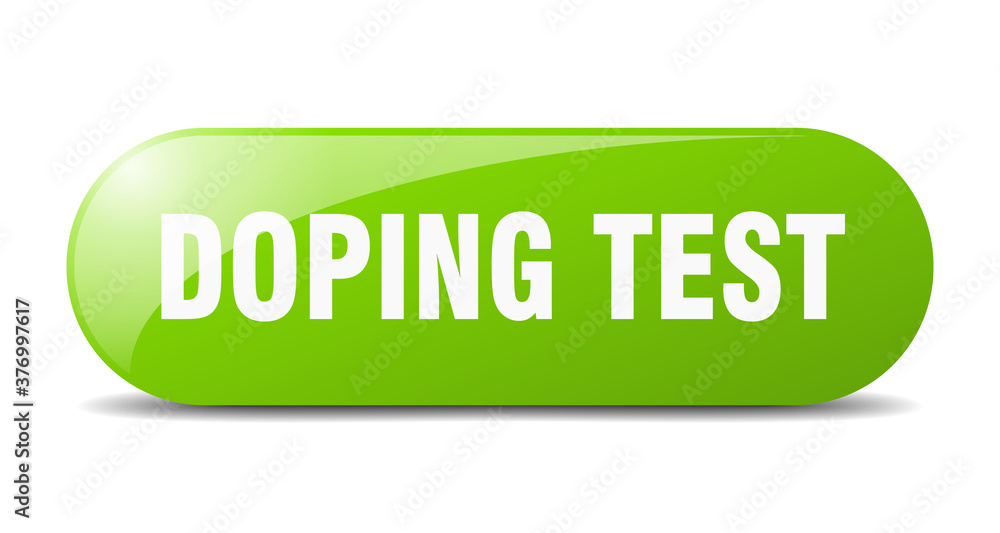 doping test button. sticker. banner. rounded glass sign doping test button. sticker. banner. rounded glass sign