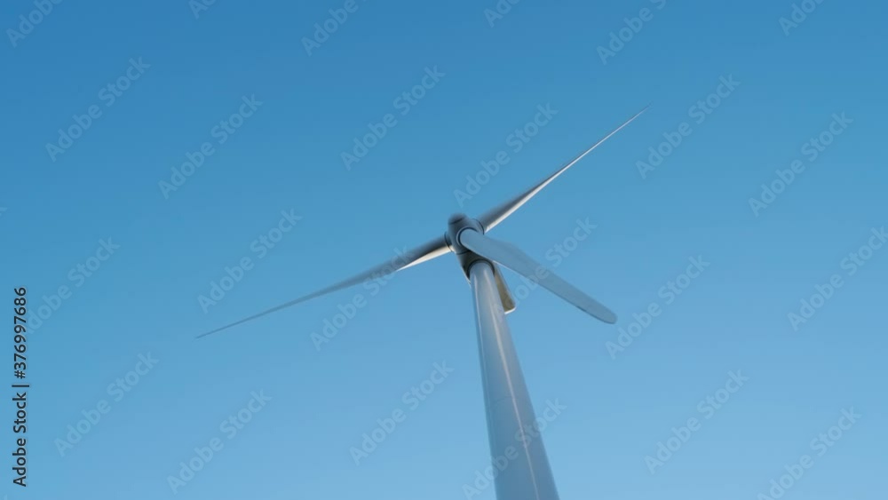 Video of a wind turbines generating clean energy at full capacity in the mountain. Video of a wind turbines generating clean energy at full capacity in the mountain.