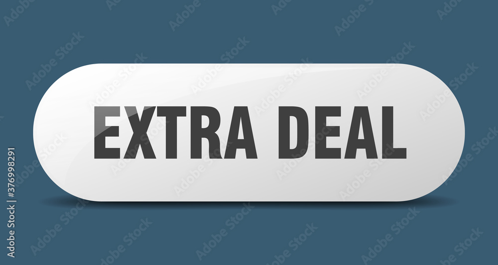 extra deal button. sticker. banner. rounded glass sign